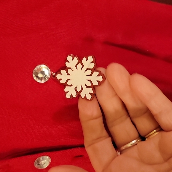 Merona Women's Red Sweater with Christmas Ornaments - Picture 4 of 7